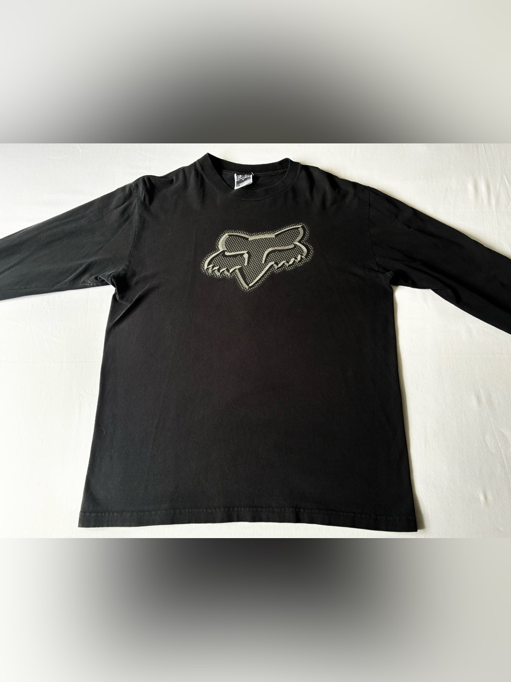 Fox Racing Long Sleeve Logo Tee in Black Size Medium